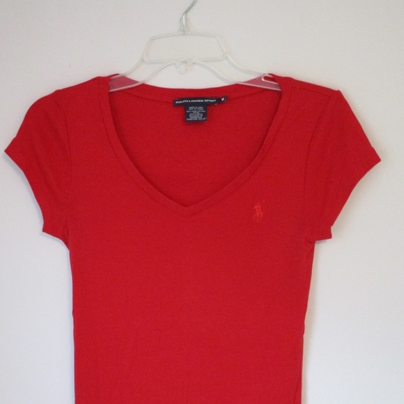 Womens Medium V Neck Short Sleeve T Shirt Lot of 3 Blue and Red  Sz Medium - Picture 3 of 5